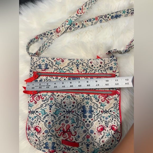 Vera Bradley Triple Zip Hipster Crossbody Shoulder Bag Sea Life - Picture 2 of 6